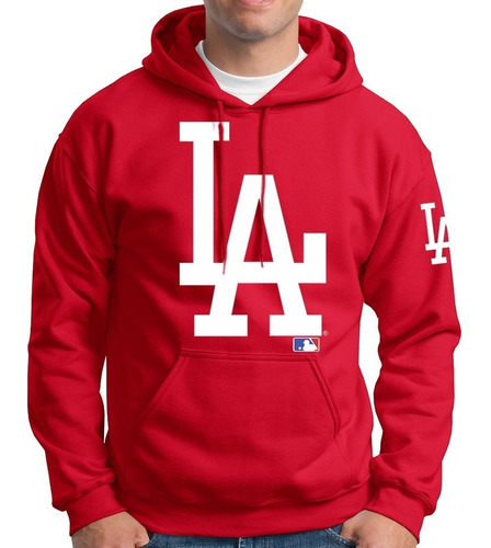 Sudadera Los Angeles Dodgers La Con Cangurera Unisex 