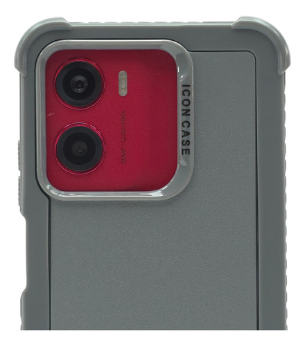Funda Case 3 En 1 Para Moto G05 Protector 360 Uso Rudo Duro Gris Moto G05