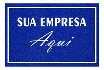 Comprar Tapete Personalizado Capacho 90x50 Logomarca 12mm Cor Azul Royal Desenho Do Tecido Pers. Azul Royal