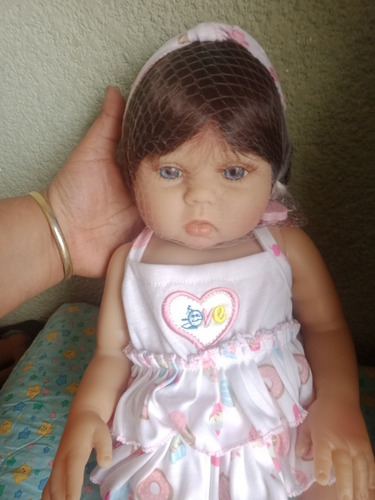 Bebé Reborn Muñeca Silicona De Cuerpo Completo 48cm Usada (Usado)