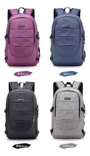 Mochila Para Hombre Con Carga Usb, Mochila De Viaje De Gran