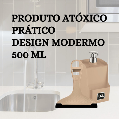 Kit Rodinho De Pia E Dispenser Porta Detergente E Esponja Uz