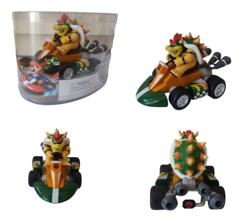 Figura De Mario Kart Personaje Bowser Autito A Friccion X1