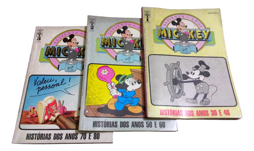 Mickey Sessenta Anos Coleção Completa Volumes 1, 2 E 3