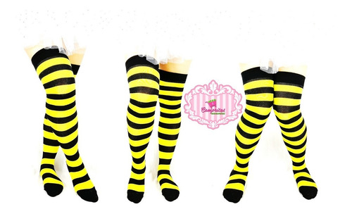 Calceta Media Abeja Rayada Caramelo Yo Antes De Ti