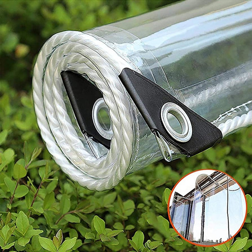 Lona Transparente Pvc 3 X 2bordes Dobles Reforzados Y Cuerda