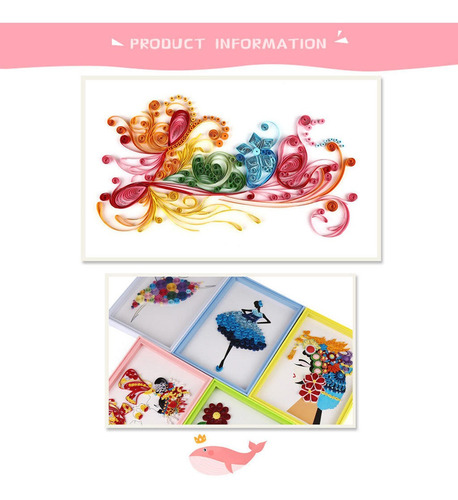Imagem 6 de 12 de 14pcs Quilling Paper Tool Kit 600 Colorful Strips 8 Tools