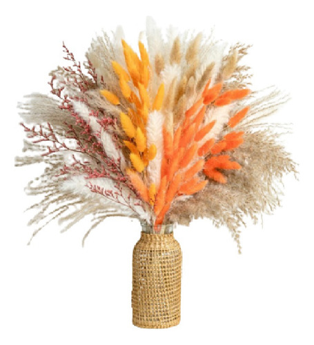 Decoração De Outono, Grama Dos Pampas, 100 Peças, Buquê, Dec