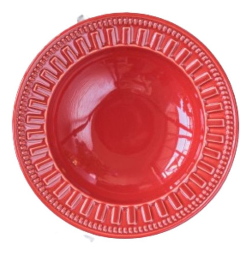 Plato Hondo Parthenon Rojo Diam 22cm