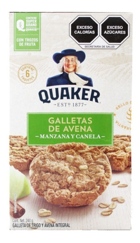 Galletas De Avena Quaker Manzana Y Canela 240 Gr