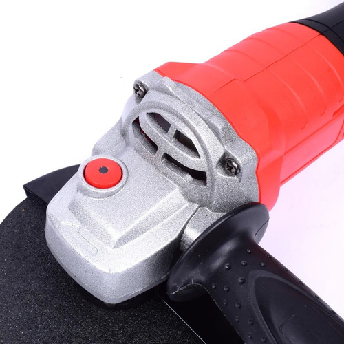 Esmeril Angular Recargable Eléctrico 2 Baterías Color Rojo Con Negro
