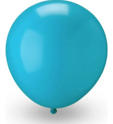 Balão 5 Liso Pic Pic 50 Unid Cor Azul Piscina