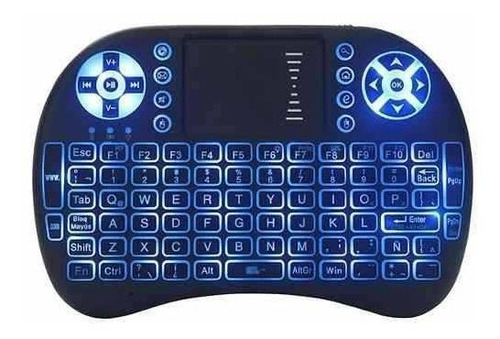 Teclado Inalámbrico Luz Touchpad Para Smart Tv Usb Pc Loi