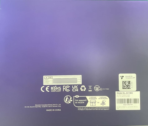 Router Wifi 6 Gl.inet Gl-ax1800 - Doble Banda - Gigabit
