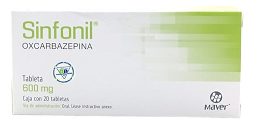 Sinfonil SINFONIL TABLETAS 600 mg, 20 TABLETAS - Productos maver, s.a. de c.v.