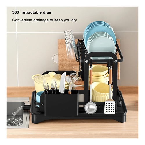 Escurridor De Platos Con Drenaje Automático