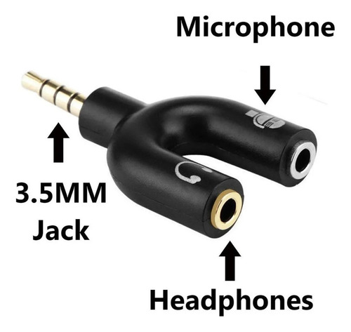 Mini Adaptador Divisor De Audio Con Calidad De Micrófono Y A