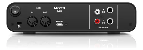 Interface De Áudio Motu M2 Usb-c Com 2 Pré-amplificadores Preto