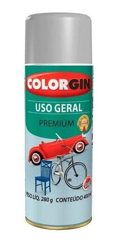 Tinta Spray Uso Geral Premium Alumínio 400ml Colorgin