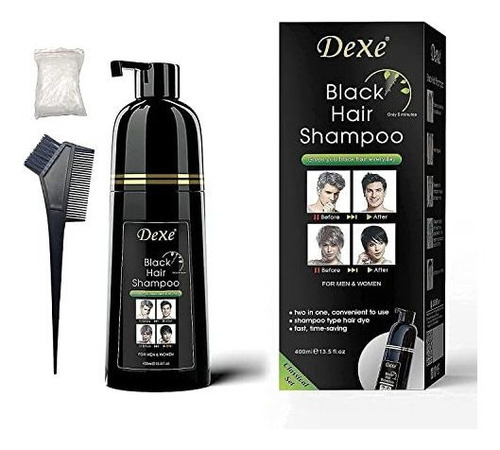 Shampoo De Cabelo Preto400ml Dexe Instant Black Hair Shampoo