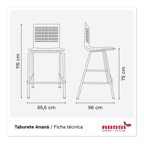 Imagen 9 de 9 de Banqueta Con Respaldo Diseño Ananá Rossi