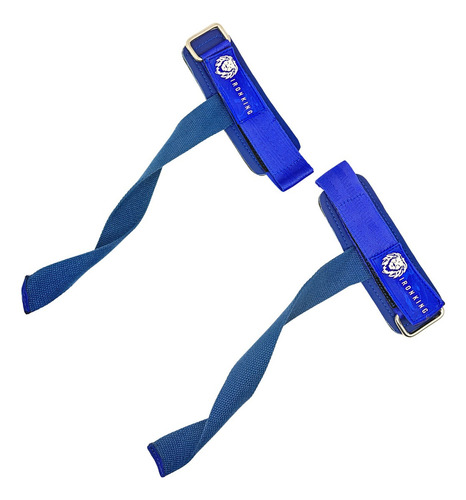Straps Con Muñequera Y Tira De Levantamiento Para Gym Azul