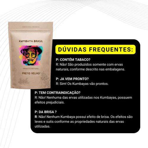 Kumbaya Preto Velho Ervas E Flores Natural Pct C/ 20 Und