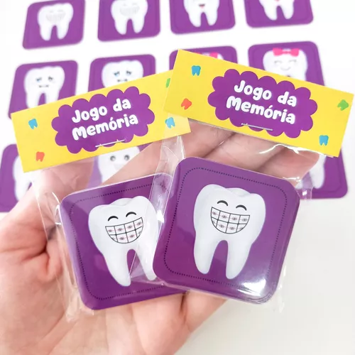 Kit Jogo da Velha tema dentinhos Odontopediatria