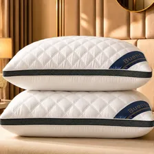 2 Pack Almohadas Estándar Microfibra Grande Larga Ortopedicas Cervical Suave Confort Ajustable Ergonómica Hipoalergénica Almohadas De Respaldo/Lectura/Dormir Para Cama/Hoteleras/Viaje Infantil Blanco