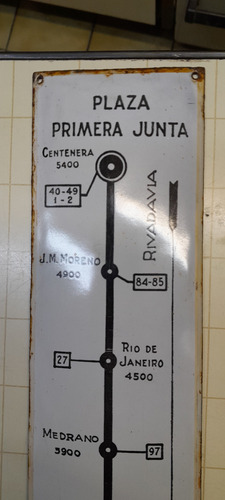 Antiguo Cartel Enlozado Subte A (Usado)