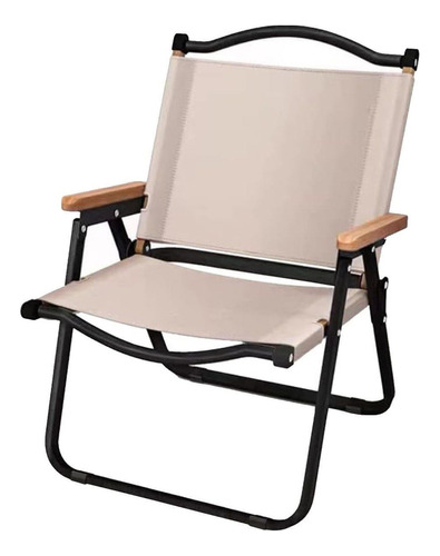 Silla Reposera Plegable De Lona Y Aluminio Portatil Playera Color Beige