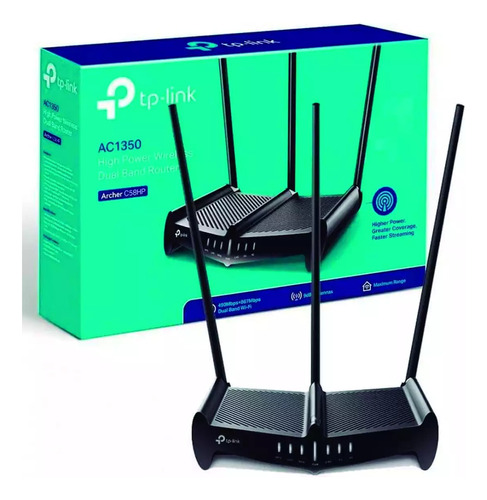 Router Tp-link Ac1350 Rompe Muros 3 Antenas