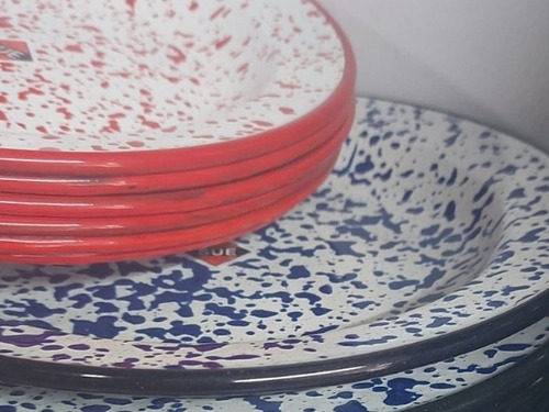 Imagen 2 de 3 de Plato Enlozado Sue Original Ginny 22 Cm Postre Playo Palermo
