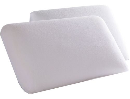 Almohada inteligente Fiberball Sensitive Plain Espumas Especiales tradicional 63cm x 15cm color blanco por 2 unidades