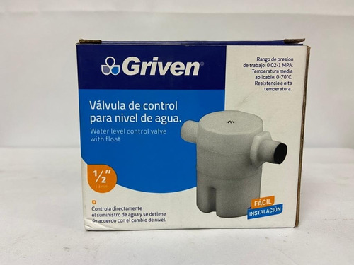 Valvula Control Nivel De Agua 1/2 Griven 