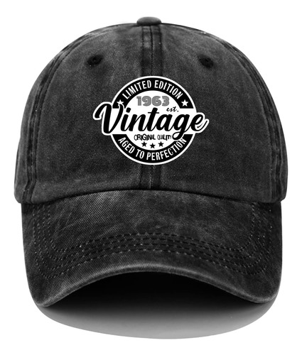 Vintage 1963 Sombrero Desgastado Ajustable 60 Cumpleaños Gor