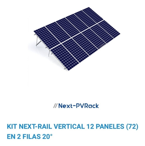 Imagen 9 de 9 de Kit Base Para 1 Panel Solar Ajustable De 15 A 30 Grados