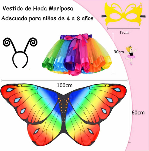 Disfraz De Mariposa Primavera 2024 Niñas Regalo Niña Oferta