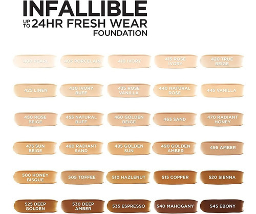 Base de maquillaje líquida L'Oréal Paris Infallible tono #435 rose vanilla - 30mL
