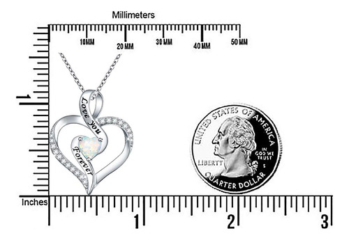 Flyow Collar De Corazón De Ópalo Creado Para Mujeres Y Niñas