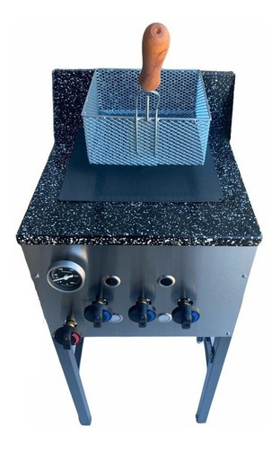 Imagen 2 de 3 de Freidora industrial Pevi 18 L acero inoxidable