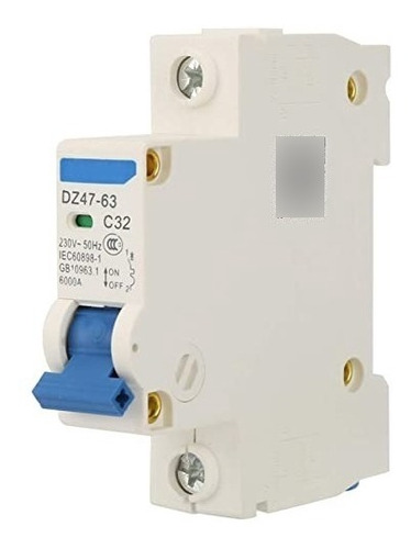 Pastilla Interruptor Termomagnético 32 Amper 1p Vca Riel Din