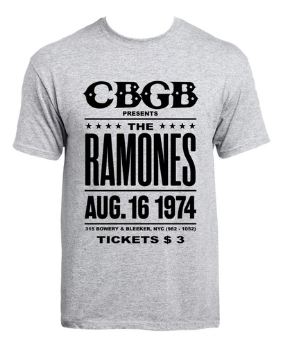 Remera Ramones Cbgb Poster Vintage Punk Rock