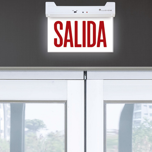 Lloyd's Set de 4 Señales de Salida con Lámpara de emergencia recargable