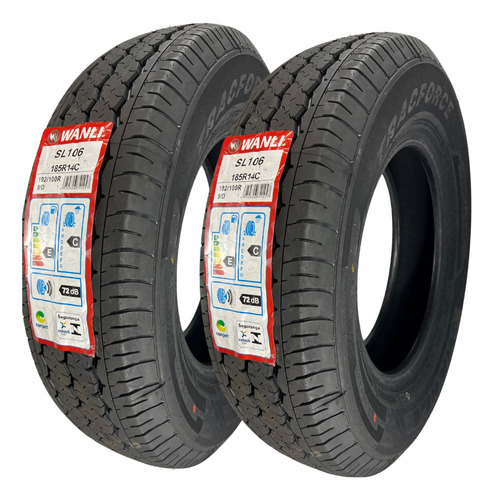 Kit 02 Pneus De Kombi 185r14c Wanli 8 Lonas 102/100r Sl106 R