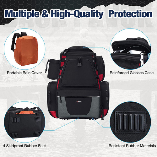 Mochila Para Aparejos De Pesca Piscifun Con 4 Cajas De Ap...