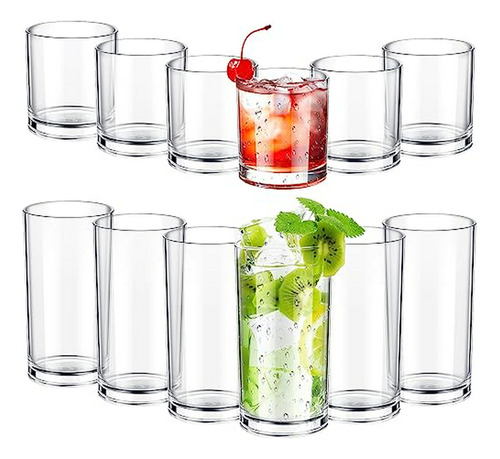 12 Vasos De Plástico Para Beber, Vasos De Plástico Irrompibl