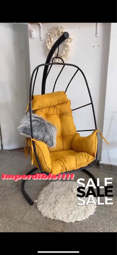 Imagen 3 de 4 de Hamaca Colgante Mono Con Soporte Y Almohadón Premium