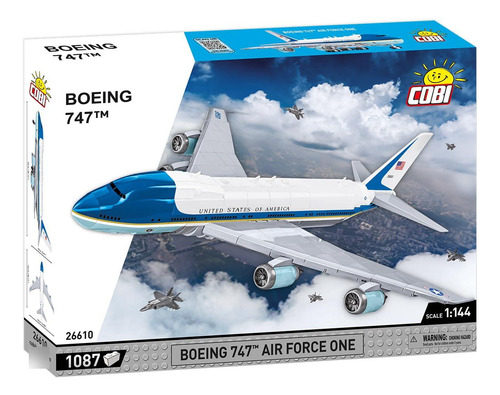 Avión Cobi Boeing 747 Air Force One Bloque De Construcción Color