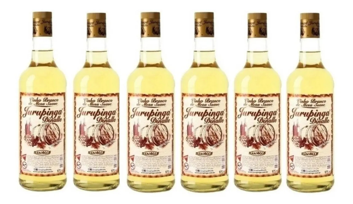 Jurupinga Dinalle 975ml Vinho Branco - 6 Unidades